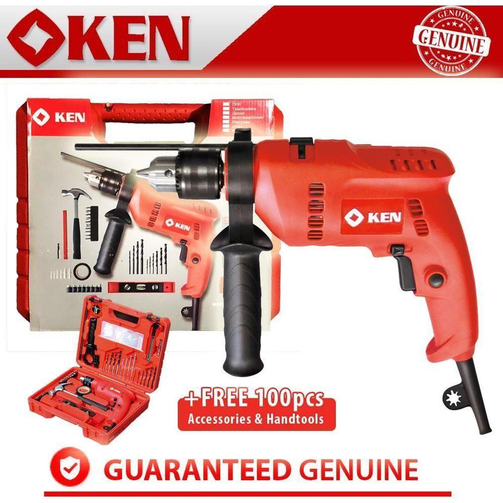 Ken 6913S Hammer Drill with 100pcs Accessories Kit Set - Goldpeak Tools PH Ken Ken 6913S Hammer Drill with 100pcs Accessories Kit Set - Goldpeak Tools PH Ken